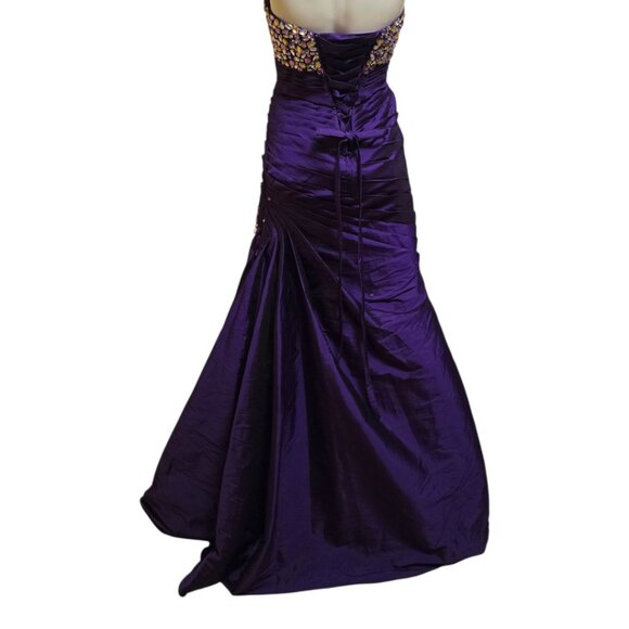 🏷️NWT - MORI LEE Dark Purple Strapless Prom Gown sz 8 - NWT🏷️ - Picture 8 of 13